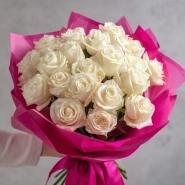 Белые розы &laquo;Чистота сердца&raquo; 0