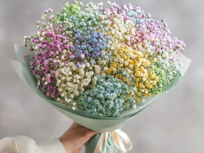 Монобукет из гипсофилы «Нежный акцент»