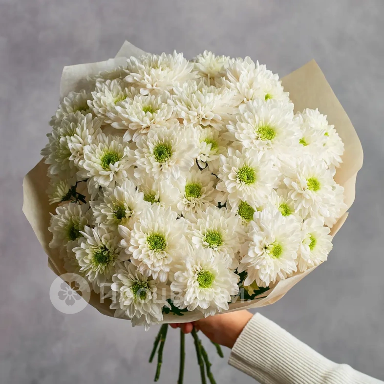 Монобукет из хризантем &laquo;Тепло момента&raquo;