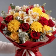 Букет с хризантемами &laquo;Ранняя осень&raquo; 0