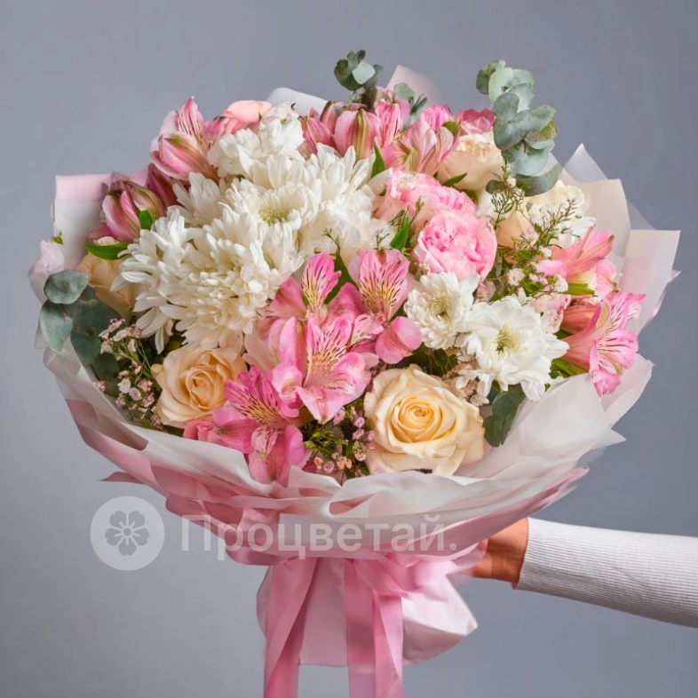 Букет с хризантемами &laquo;Светлый выбор&raquo;