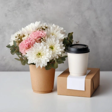 Подарочный набор с кофе «Цветочный латте»