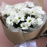 Букет из хризантем &laquo;Белое облако&raquo; 0