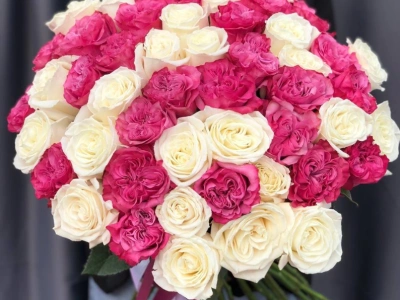 Букет из 51 розы «Нежность и страсть»