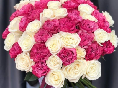 Букет из 51 розы «Нежность и страсть»